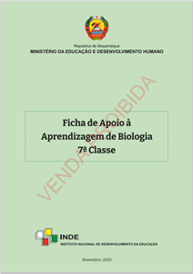 Capa da Ficha de Apoio de Biologia da 7.ª Classe