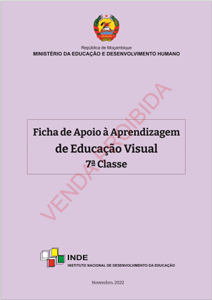 Capa da Ficha de Apoio de Educação Visual da 7.ª Classe